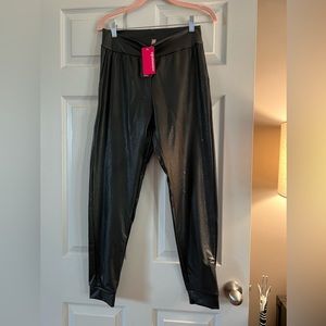 Commando brand faux leather joggers- new with tags